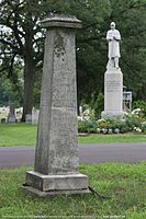 Grave marker for Horatio Nelson Ball and father, Joseph Ball, Jr., Grandville Cemetery, MI, US