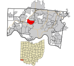 Hamilton County Ohio Incorporated and Unincorporated areas White Oak highlighted.svg