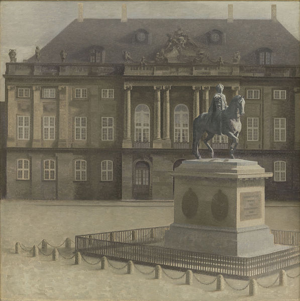 File:Hammershøi, Vilhelm - Amalienborg Plads - KMS1542.jpg