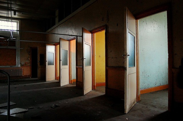 Solitary confinement cells at High Royds Hospital, Menston, West Yorkshire