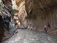 Hiking in Mgoun Canyon