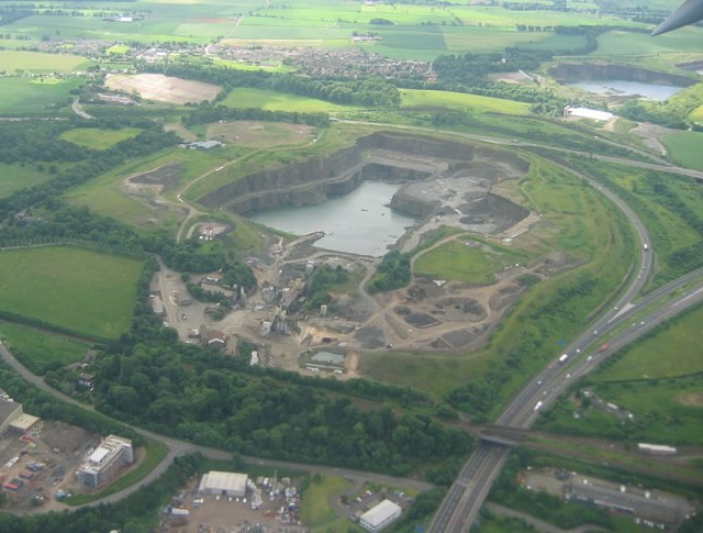 The flooded workings of Hillwood Quarry, south of Newbridge, dolerite was extracted here