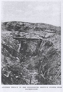Trench in the Hindenburg Line near Havrincourt taken by 42nd Division HindenburgLineHavrincourt.jpg