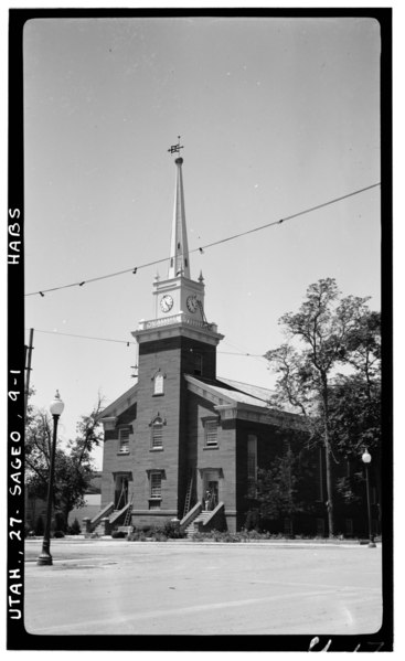 File:Historic American Buildings Survey, Delos H. Smith, Photographer, 1940. - St. George Tabernacle, Main Street and Tabernacle Streets, Saint George, Washington County, UT HABS UTAH,27-SAGEO,9-1.tif