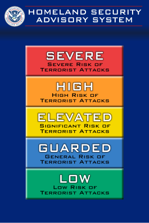 Homeland Security Advisory System scale.