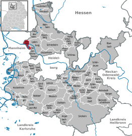 Kaart van Ilvesheim