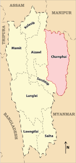 Champhai district District of Mizoram in India