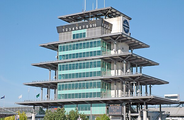 Pagoda at the Indianapolis Motor Speedway was completed in 2000.