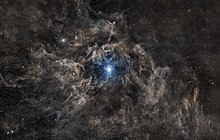 Polaris and its surrounding integrated flux nebula.