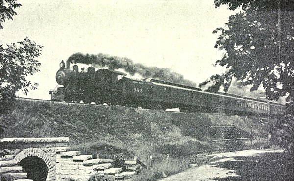 The eastbound International Limited operating on the Grand Trunk Railway around 1909