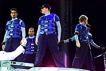 I Backstreet Boys in un'esibizione durante l'Into the Millennium Tour.