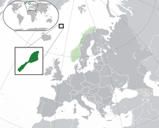 Mapa de llocalización de la islla Jan Mayen.