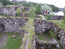 The ruins of Kajaani Castle