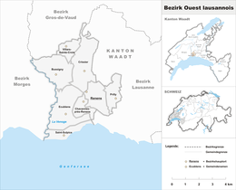 Ouest lausannois - Mapa