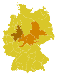 Mapa církevní provincie Paderborn