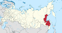 Habarovskin aluepiirin sijainti Venäjän federaation kartalla