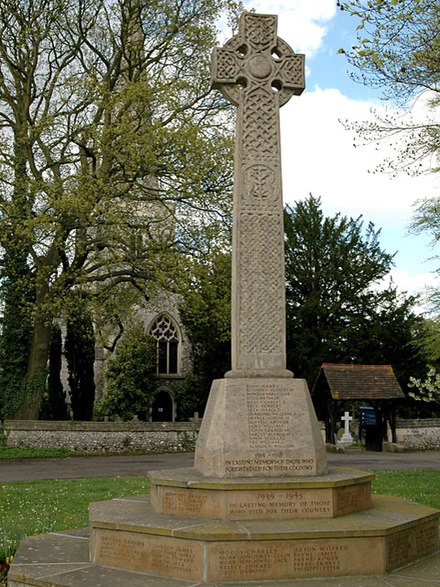 Kingswood war memorial in Surrey, England