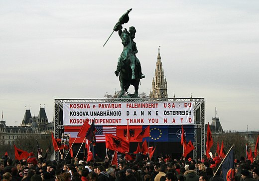 Viering te Wenen van de onafhankelijkheid van Kosovo