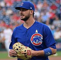 Kris Bryant, 2011–13, baseball player for 2016 World Series champion Chicago Cubs, National League Rookie of the Year (2015) and Most Valuable Player (2016)[28]