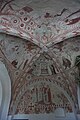 English: Fresco in Kvislemark church, Næstved, Denmark. The frescos in the church were rediscovered in 1923 and are probably by the "Kongstedmesteren" and are from 1425-50