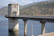 The control tower at Terminus Dam, which provides flood control and irrigation for the Kaweah Delta Lake Kaweah celebrates 50 years! (7245191194).jpg