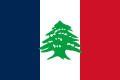 La bandiera del Grande Libano durante il mandato francese.