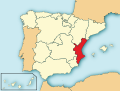 Ubicación de la Comunidad Valenciana con respecto a España.svg