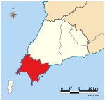 Localização da Freguesia de Sagres no Município de Vila do Bispo (1 200 000).svg