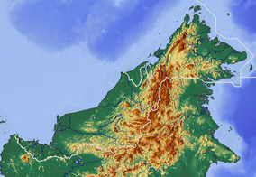 Peta memperlihatkan letak Kota Kinabalu Wetlands