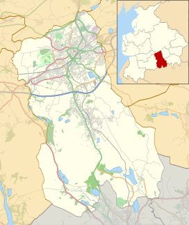 Winter Hill está localizado em Blackburn com Darwen