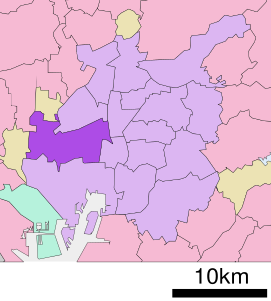 Lokasi Nakagawa di kota Nagoya