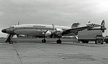 L-1049H freighter of Nordair Canada at Manchester Airport in 1966