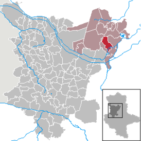 Poziția ortsteil Loitsche pe harta districtului Börde