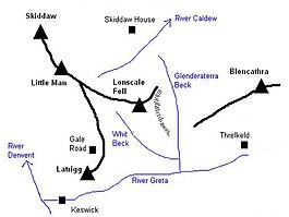 sketch map of Lonscale Fell