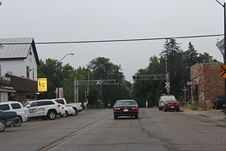 Downtown Lyndon Station on County HH Lyndon Station Wisconsin Downtown Looking northeast County HH.jpg