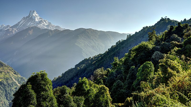 File:Machapuchare with green hillside.jpg