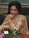 Maleeha Lodhi, Pakistan-US talks 2001 (cropped).jpg