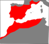 Malpolon monspessulanus ауқымы Map.png