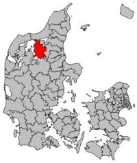 Location of Vesthimmerland in Denmark