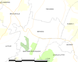 Mapa obce Bernesq