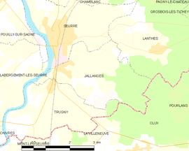 Mapa obce Jallanges