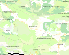 Mapa obce Mévouillon