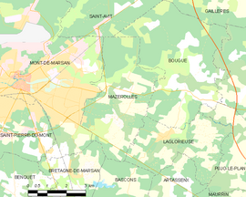 Mapa obce Mazerolles