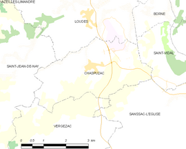 Mapa obce Chaspuzac