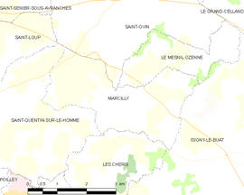 Mapa obce Marcilly