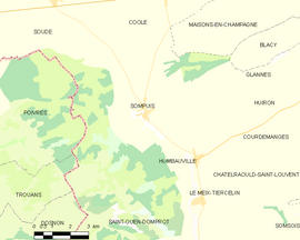 Mapa obce Sompuis