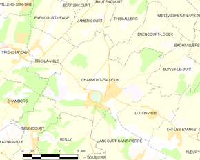 Poziția localității Chaumont-en-Vexin