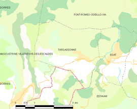 Mapa obce Targassonne
