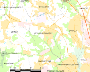 Poziția localității La Tour-de-Salvagny