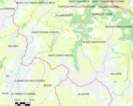 Mapa obce Saint-Jean-d’Arves
